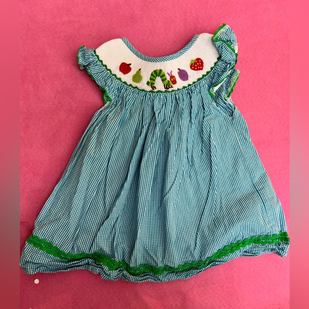 The Smocking Bug Very Hungry Caterpillar Dress 6 month